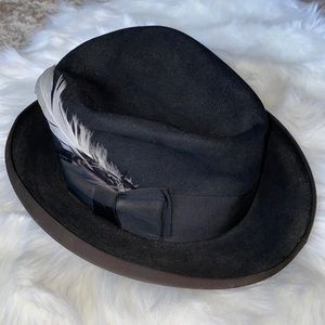 Vintage Mallory Fifth Avenue Durafelt Black Hat